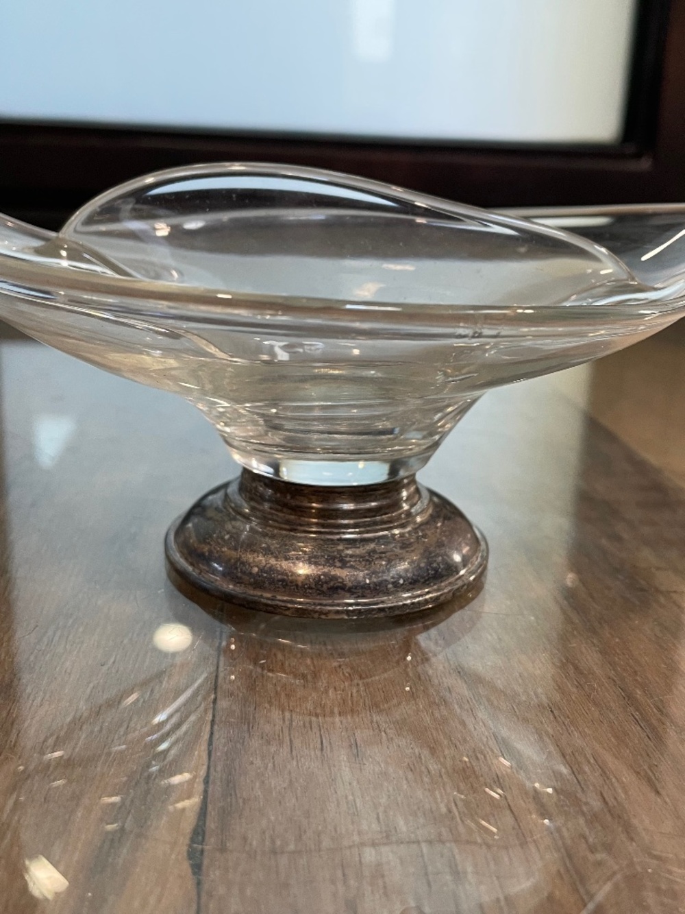 Vintage Glass and Genuine Silver Candy Dish